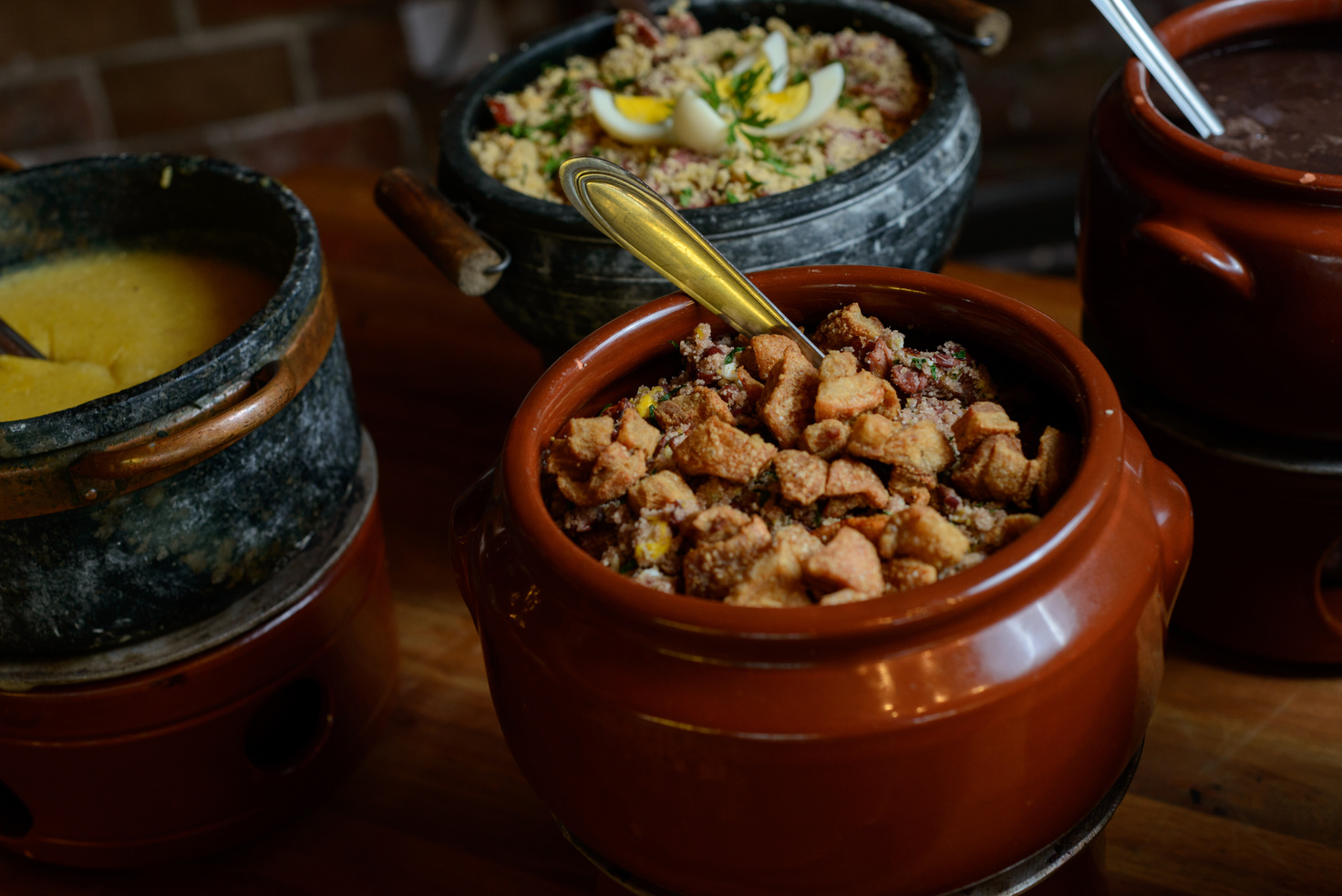 Garnishes of a authentic Brazilian feijoada